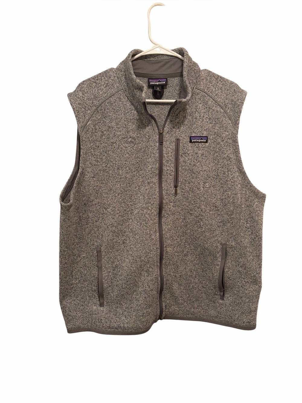 Patagonia Men's Gray Fleece Vest - Full Zip. Size XL. Good condition